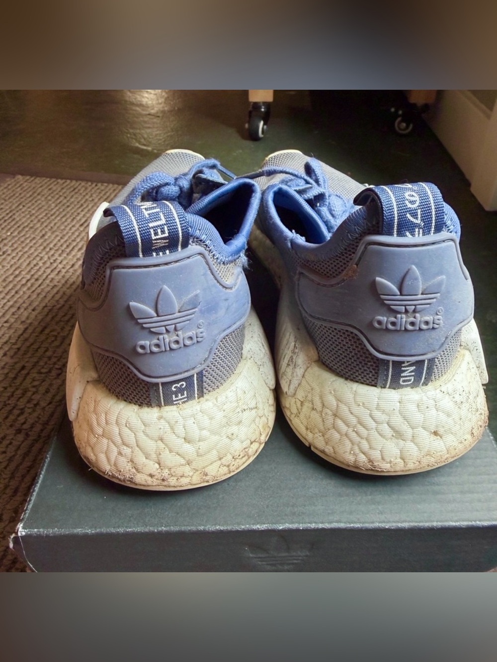 adidas Ink Blue NMD R1 Sneaker with White Midsole